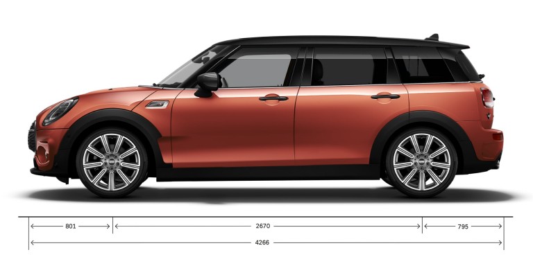 MINI Cooper – vista lateral – dimensiones