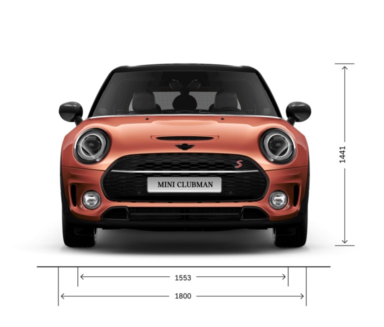 MINI Cooper – vista frontal – dimensiones